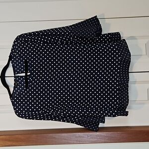 Talbots LP Navy polka dot blouse